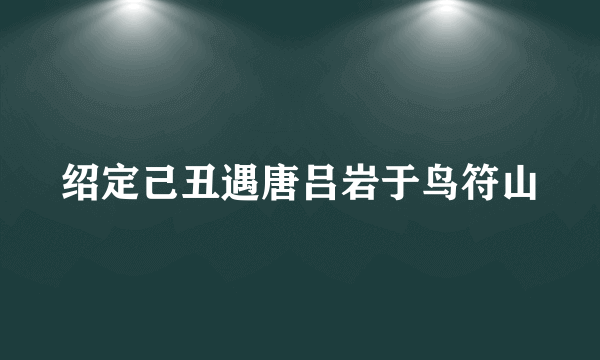 绍定己丑遇唐吕岩于鸟符山