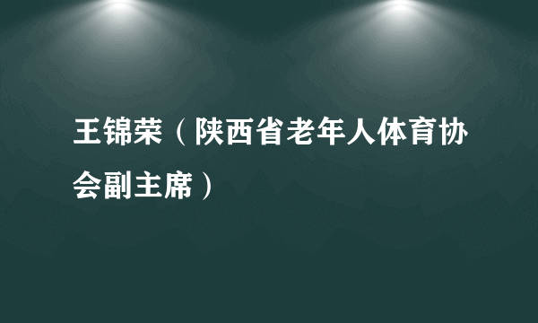 王锦荣（陕西省老年人体育协会副主席）