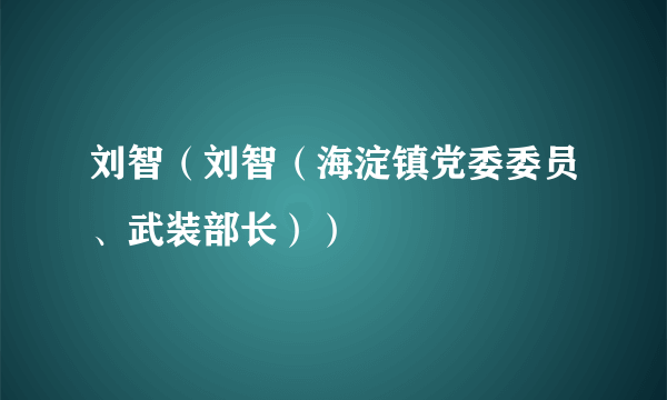 刘智（刘智（海淀镇党委委员、武装部长））