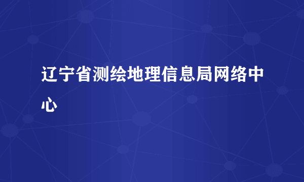 辽宁省测绘地理信息局网络中心