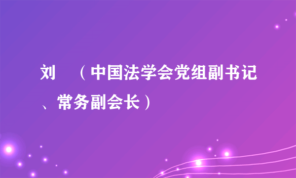 刘飏（中国法学会党组副书记、常务副会长）