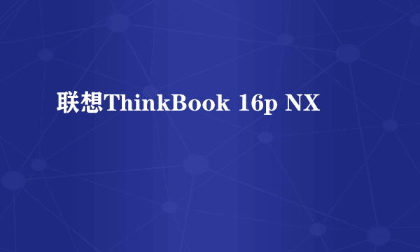 联想ThinkBook 16p NX