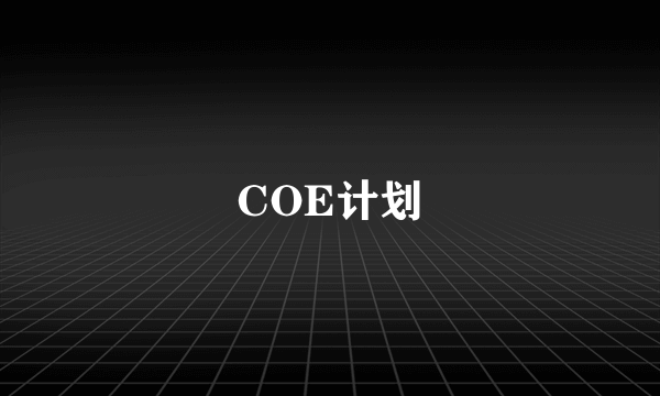 COE计划