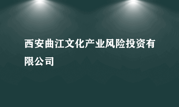 西安曲江文化产业风险投资有限公司