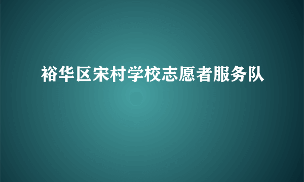 裕华区宋村学校志愿者服务队