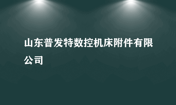 山东普发特数控机床附件有限公司