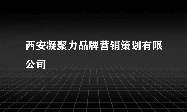 西安凝聚力品牌营销策划有限公司