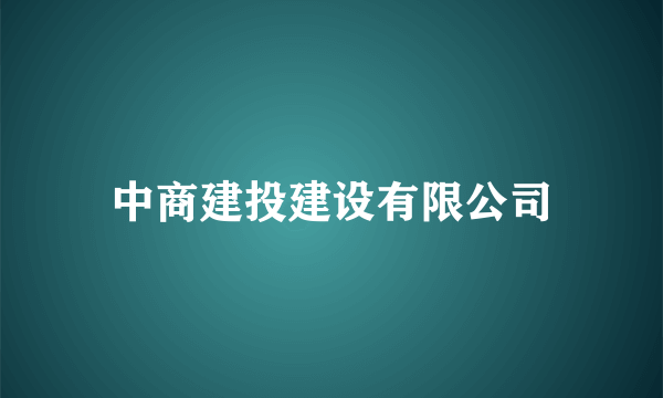 中商建投建设有限公司