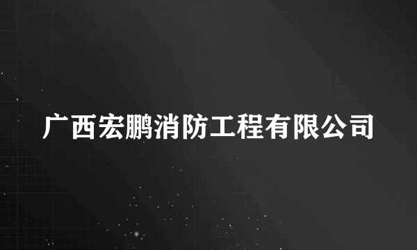 广西宏鹏消防工程有限公司