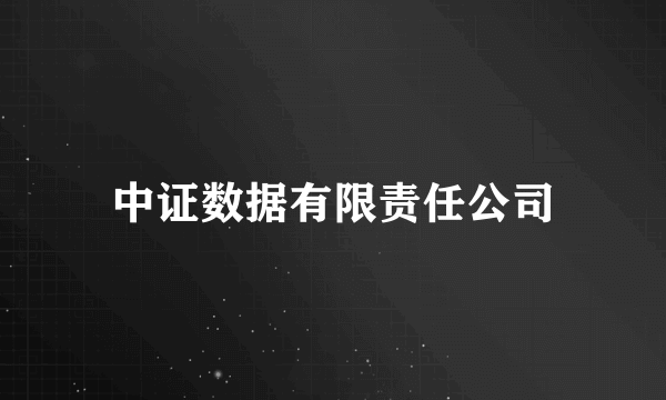 中证数据有限责任公司