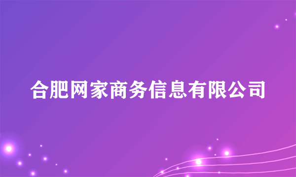 合肥网家商务信息有限公司