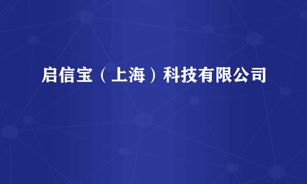 启信宝（上海）科技有限公司