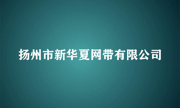 扬州市新华夏网带有限公司