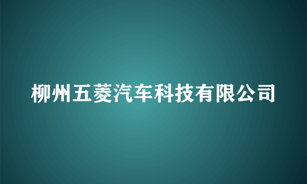 柳州五菱汽车科技有限公司