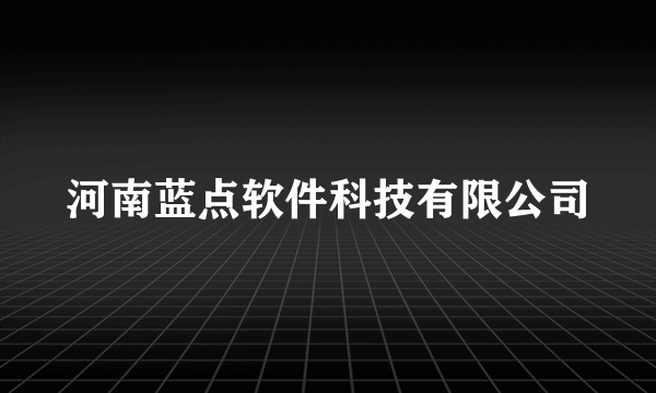 河南蓝点软件科技有限公司