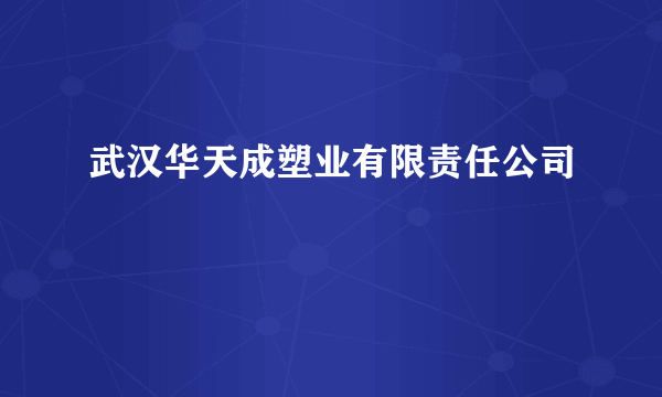 武汉华天成塑业有限责任公司