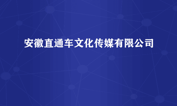 安徽直通车文化传媒有限公司