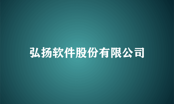 弘扬软件股份有限公司