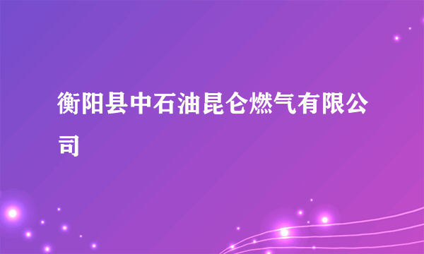 衡阳县中石油昆仑燃气有限公司