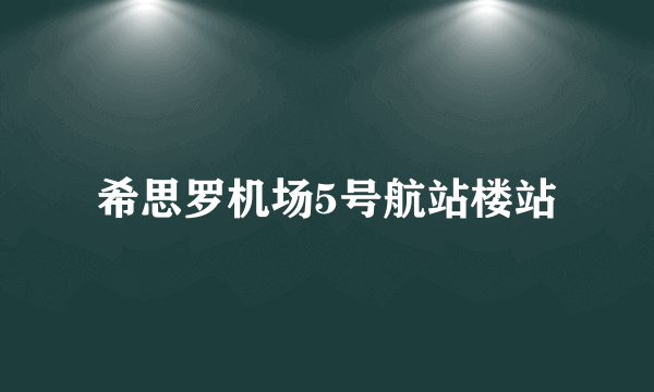 希思罗机场5号航站楼站