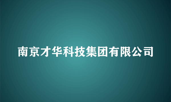 南京才华科技集团有限公司