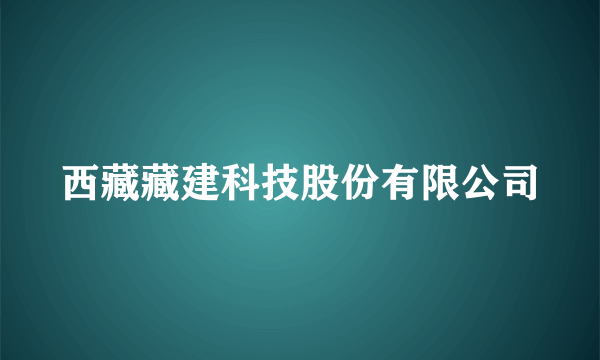 西藏藏建科技股份有限公司