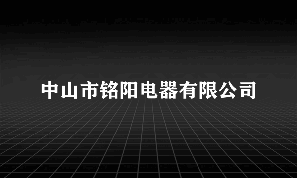 中山市铭阳电器有限公司