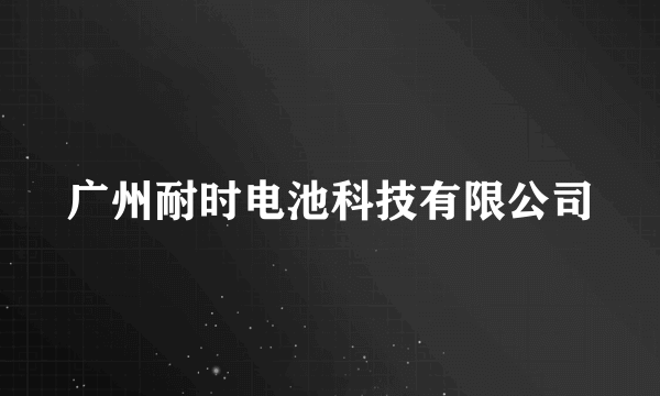 广州耐时电池科技有限公司