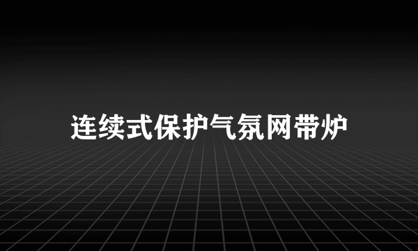 连续式保护气氛网带炉