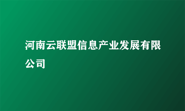 河南云联盟信息产业发展有限公司