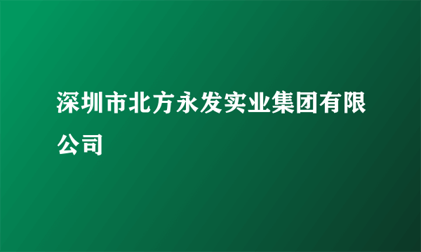 深圳市北方永发实业集团有限公司