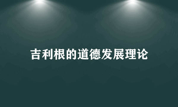 吉利根的道德发展理论