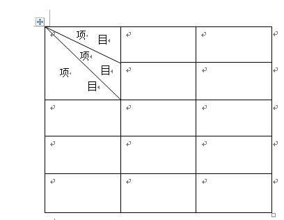 斜线表头