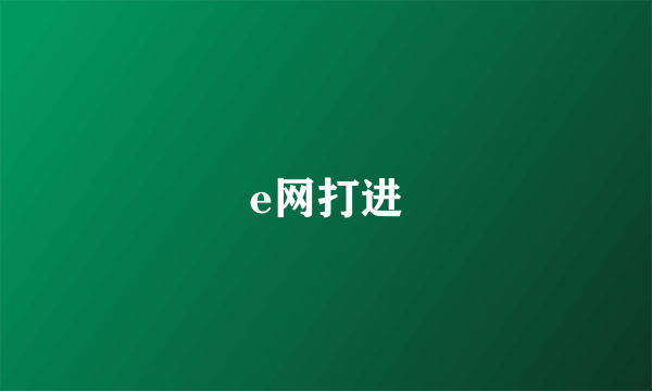 e网打进