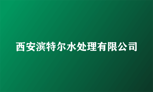 西安滨特尔水处理有限公司