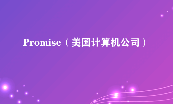 Promise（美国计算机公司）