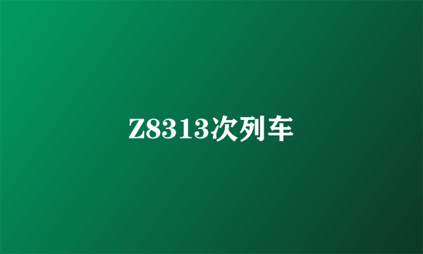 Z8313次列车