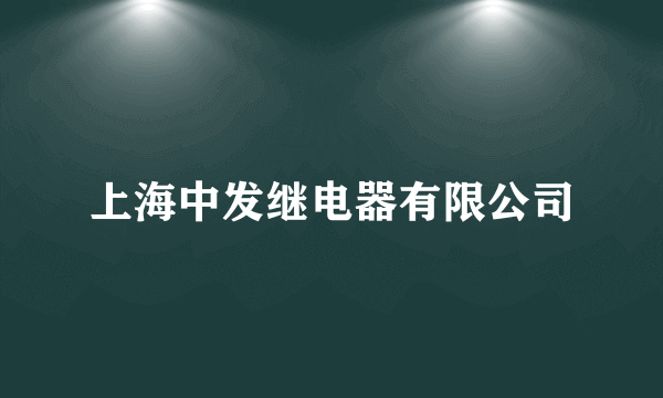 上海中发继电器有限公司