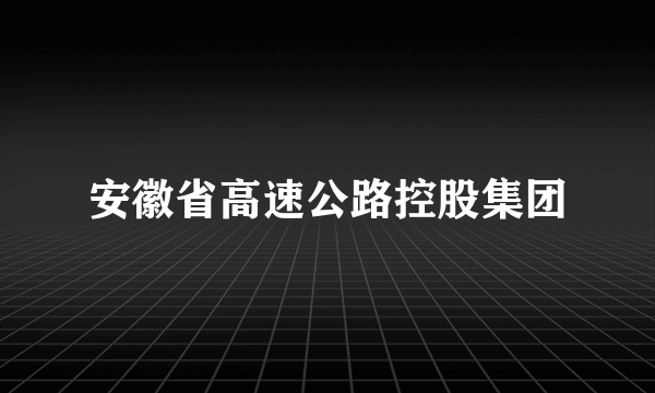 安徽省高速公路控股集团