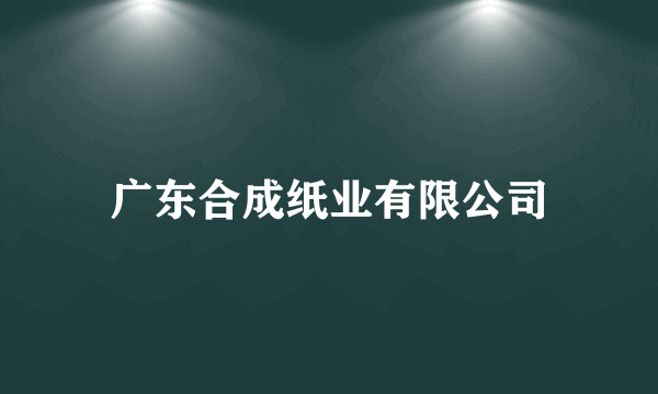 广东合成纸业有限公司