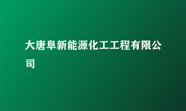 大唐阜新能源化工工程有限公司