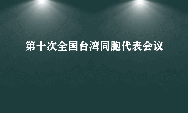 第十次全国台湾同胞代表会议