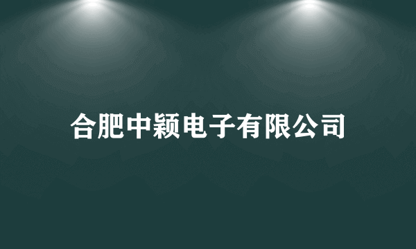 合肥中颖电子有限公司