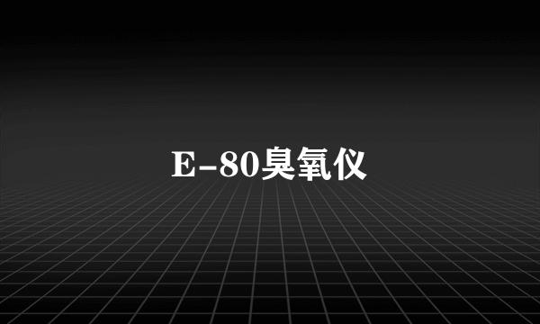 E-80臭氧仪