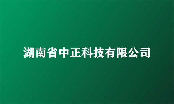 湖南省中正科技有限公司