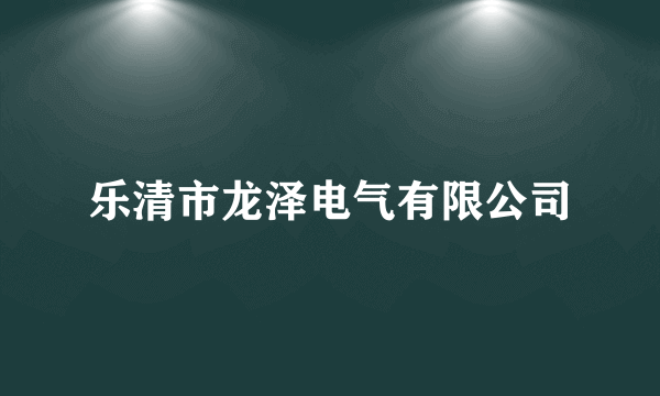 乐清市龙泽电气有限公司