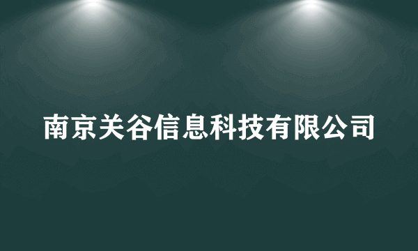 南京关谷信息科技有限公司