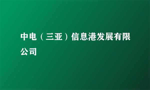 中电（三亚）信息港发展有限公司