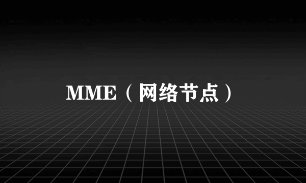 MME（网络节点）