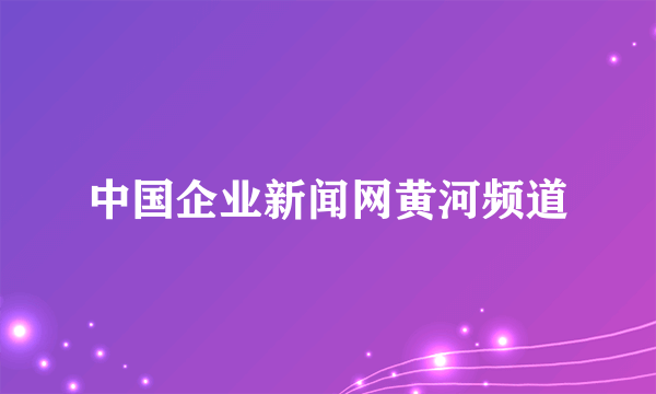 中国企业新闻网黄河频道